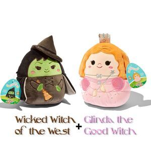 Squishmallows - Wizard Of Oz 85th - Wicked Witch of the West + Glinda - 6.5" Set
